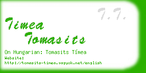 timea tomasits business card